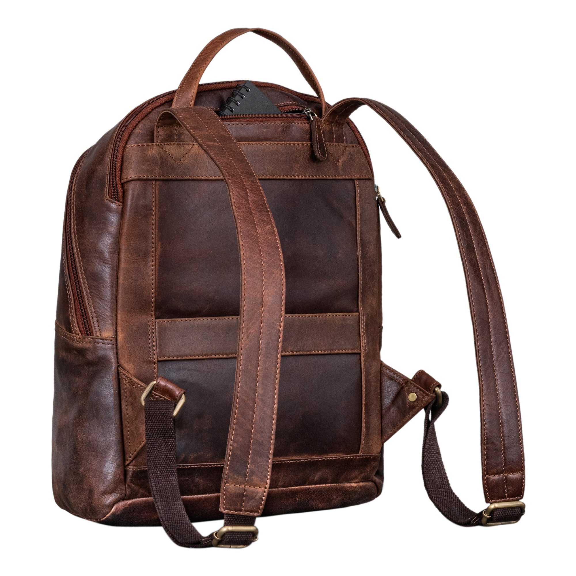 Rucksack Herren Leder Damenrucksack braun
