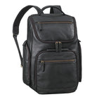 Leder Rucksack Herren Groß Schwarz mit Laptopfach