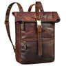 "Cairo" Leather Rolltop Laptop Backpack 15.6 - 17 Inch
