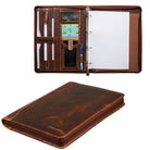 Leder Schreibmappe DIN A4 cognac