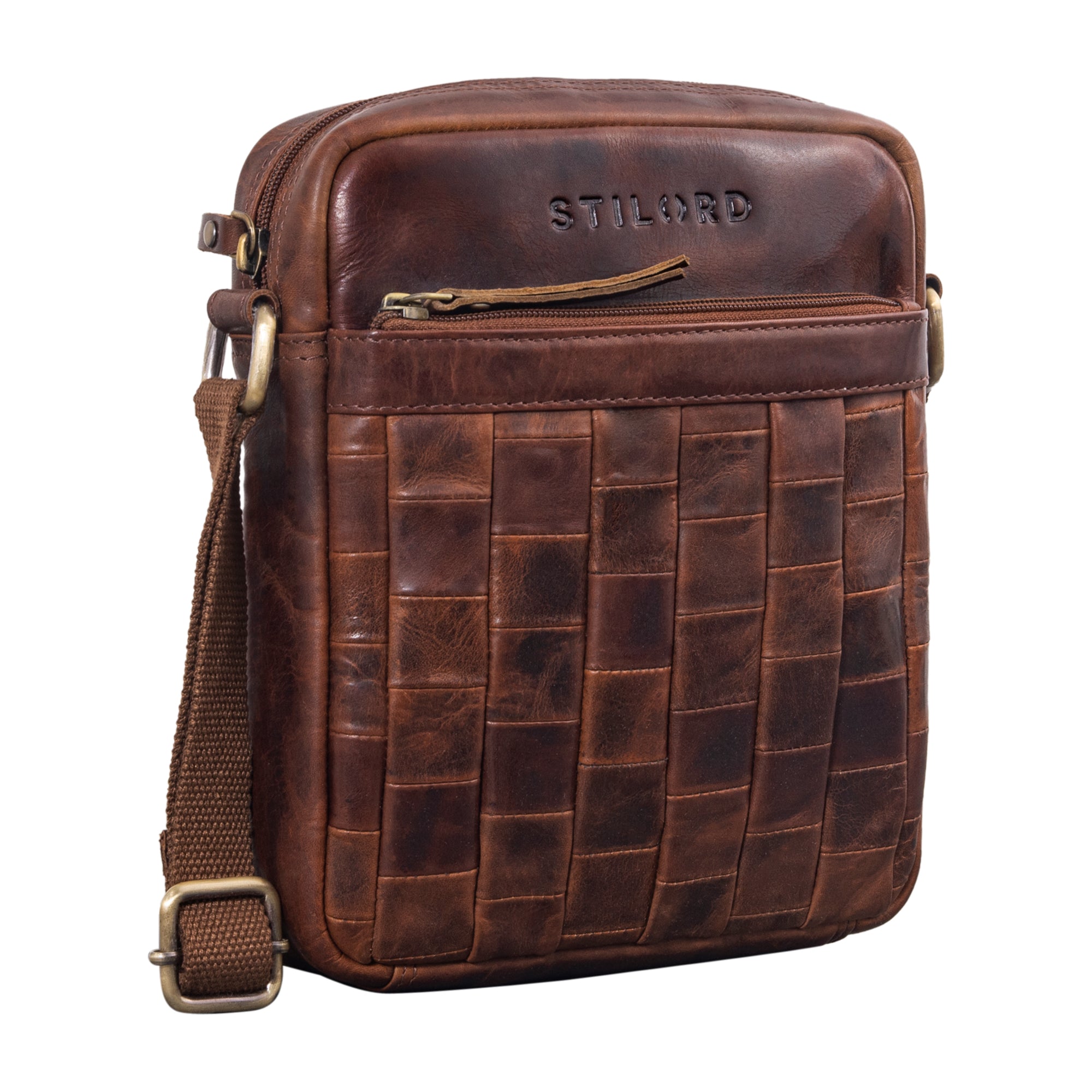 Kleine Leder Schultertasche Damen Herren