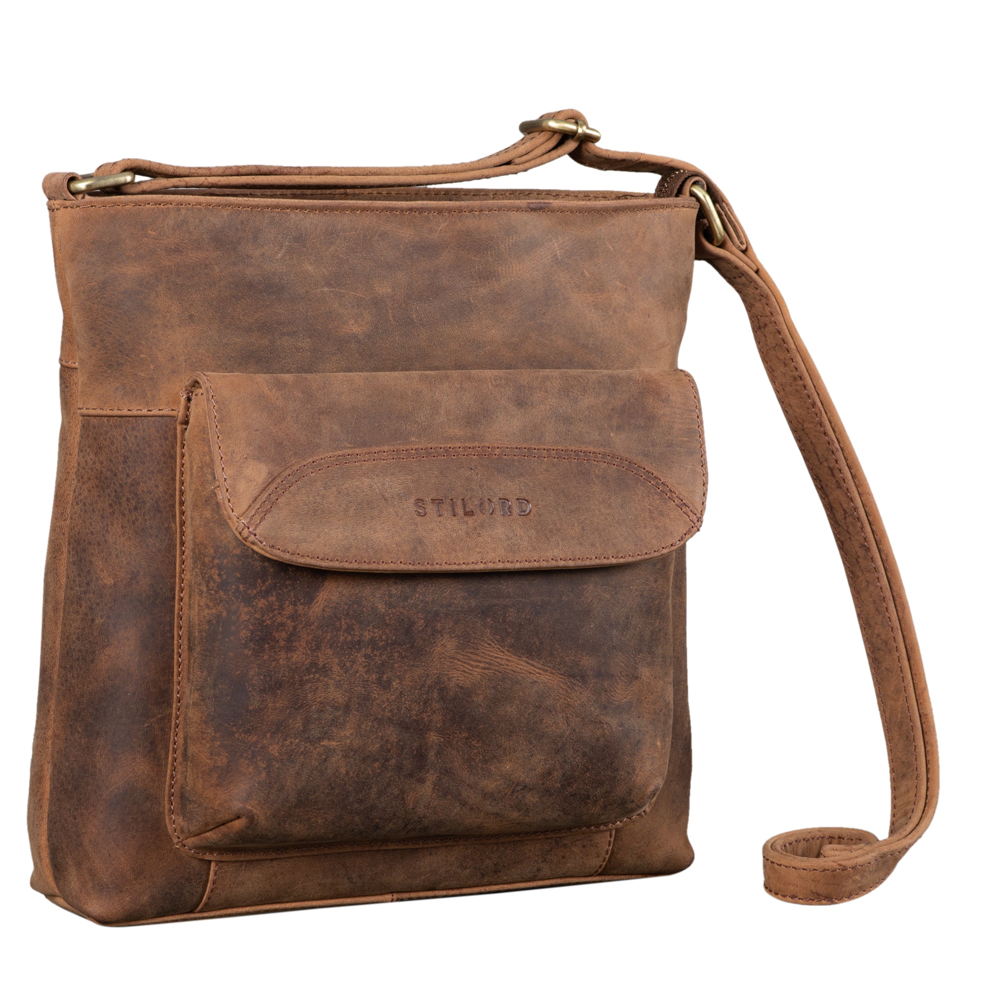 Leder Schultertasche Damen