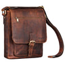 "Renato" Classic Real Leather Mens Shoulder Bag Medium for 11 Inch Tablet