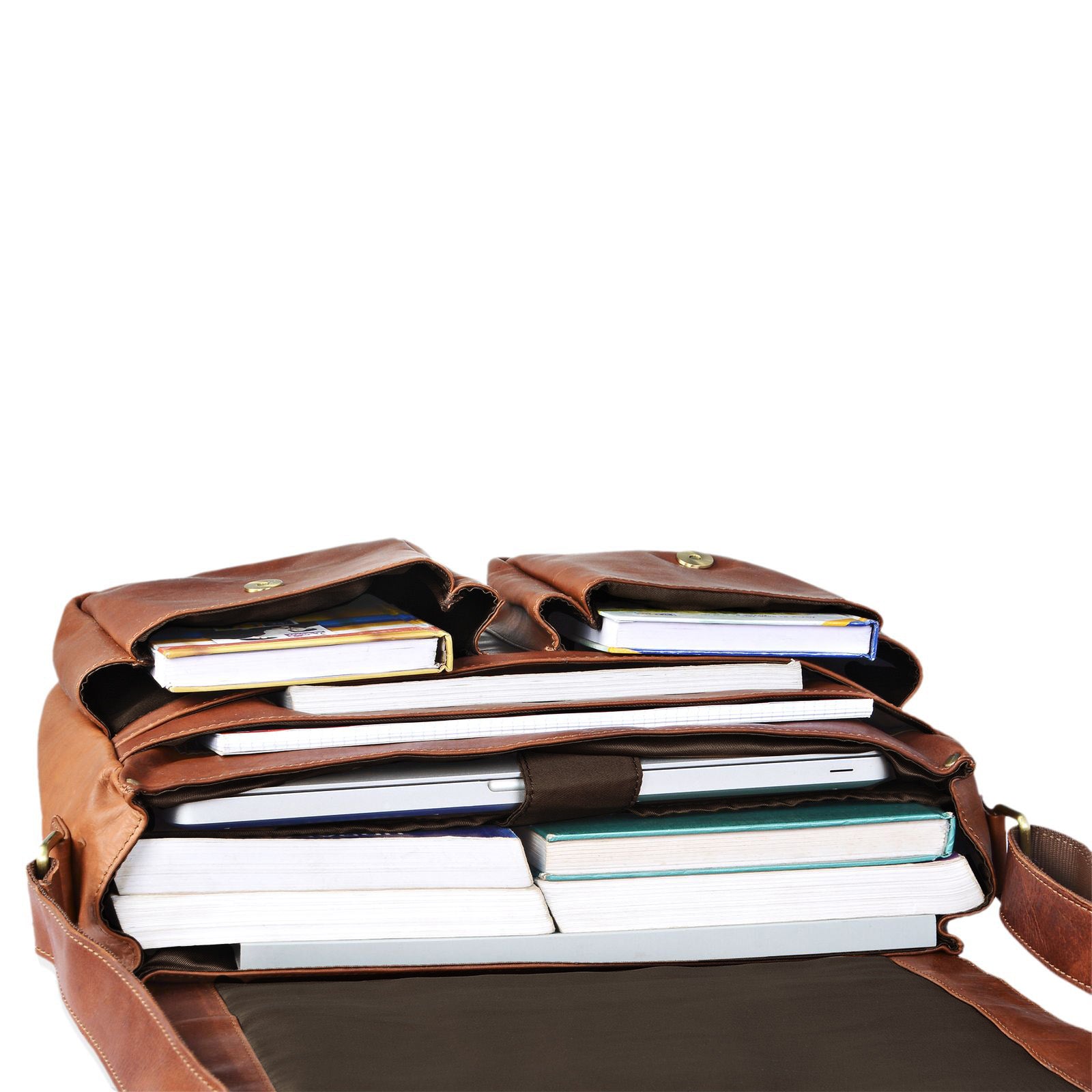 Braune Schultertasche Leder Vintage