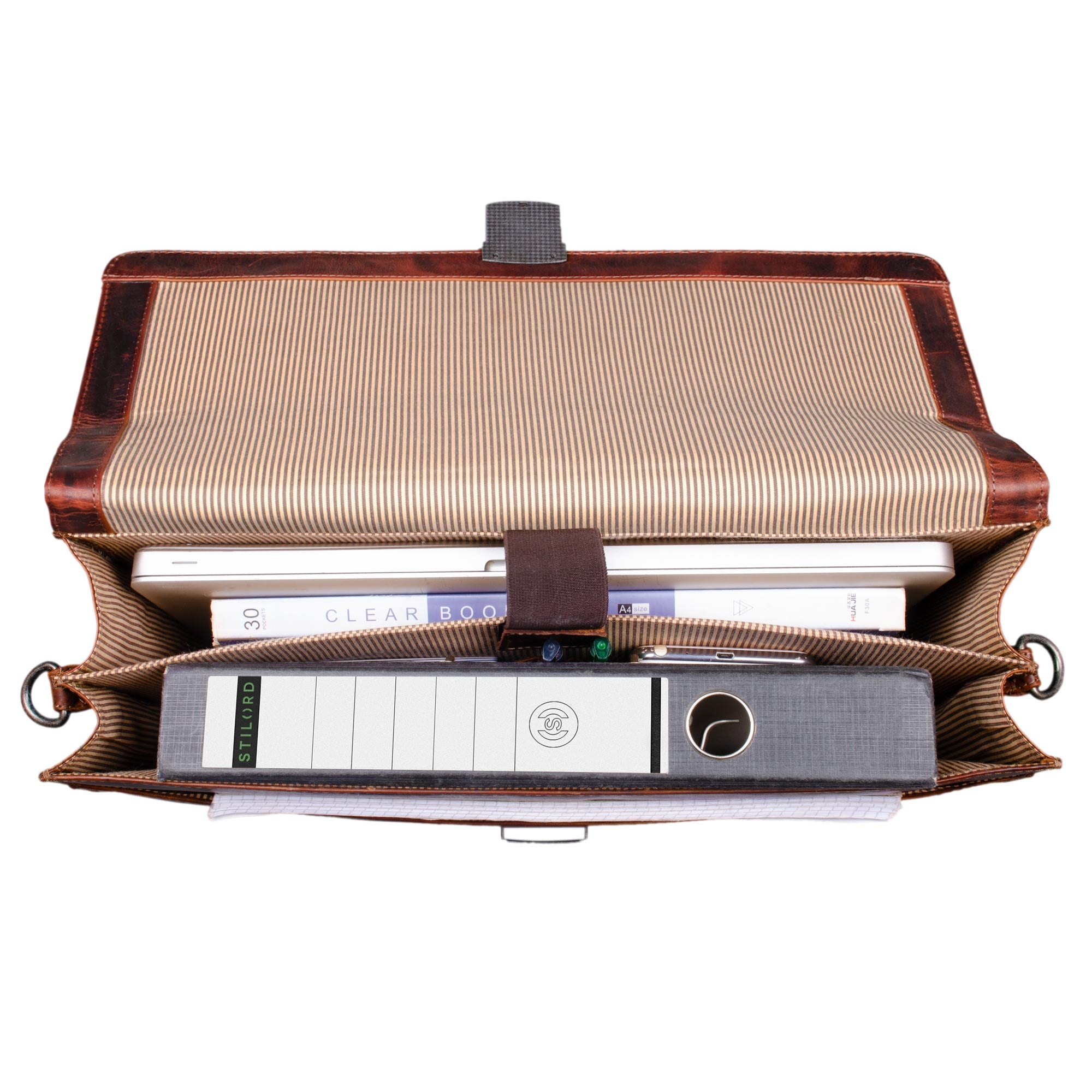 Leder Aktentasche dunkel braun
