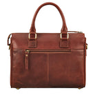 Damen Tote Bag Leder cognac aus der Rückansicht