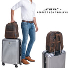 Leder freizeit city rucksack