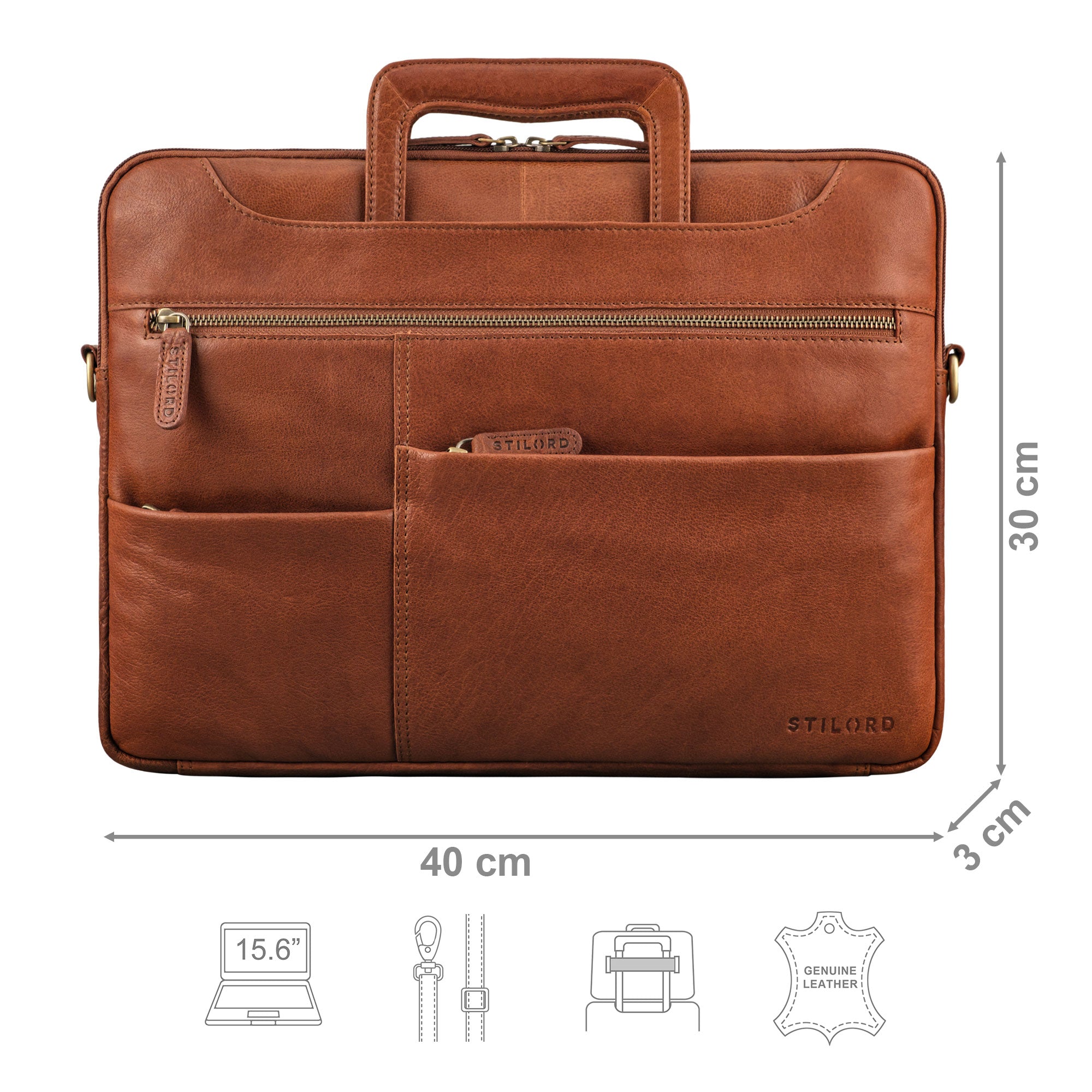 Braune Bürotasche für Männer