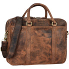 Leder Umhängetasche elegant groß mit vielen Fächern Vintage Retro