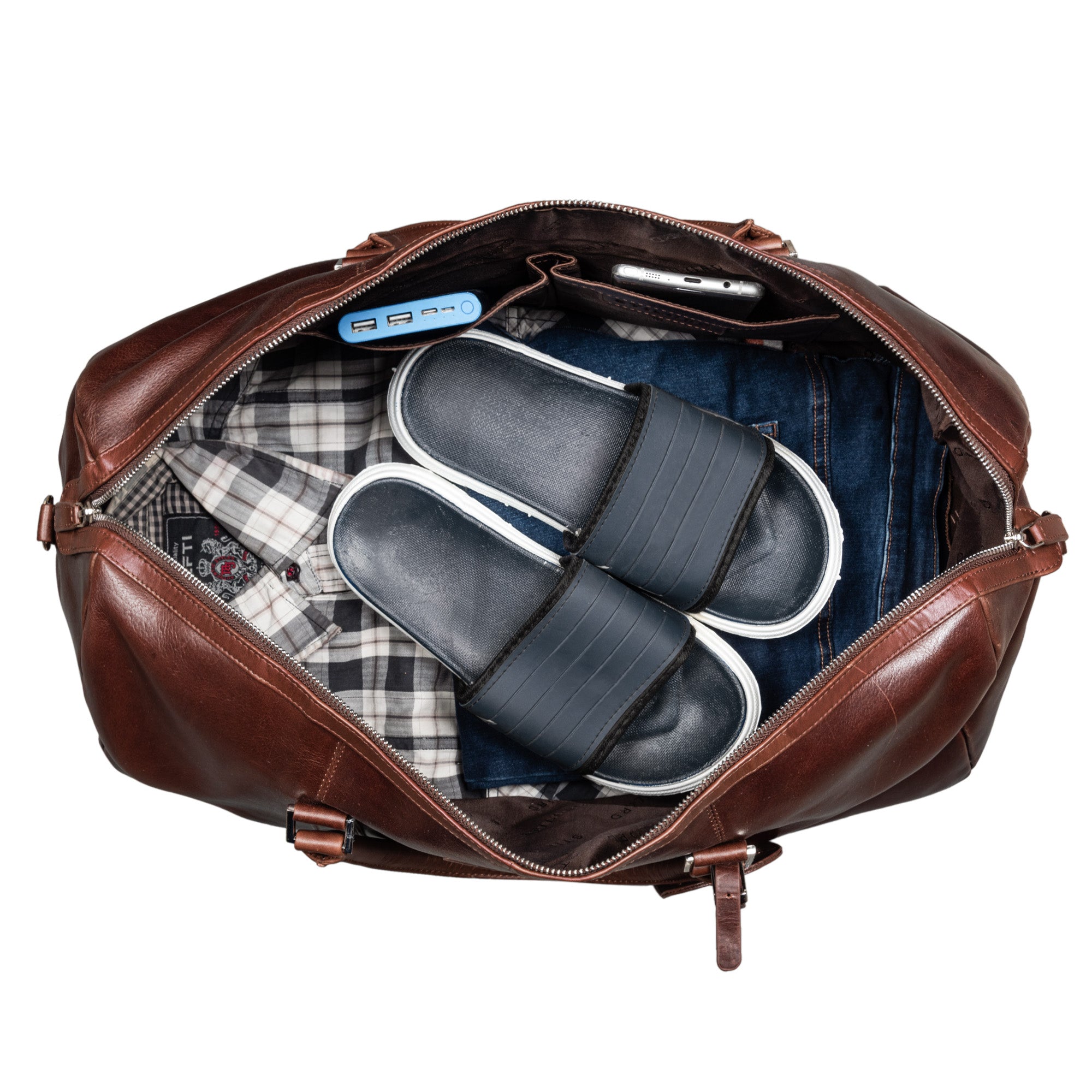 Weekender Tasche braun Leder