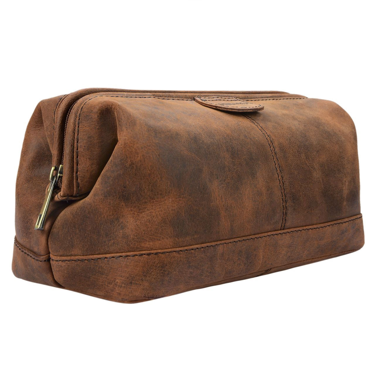 Vintage Kulturtasche Herren Echtleder
