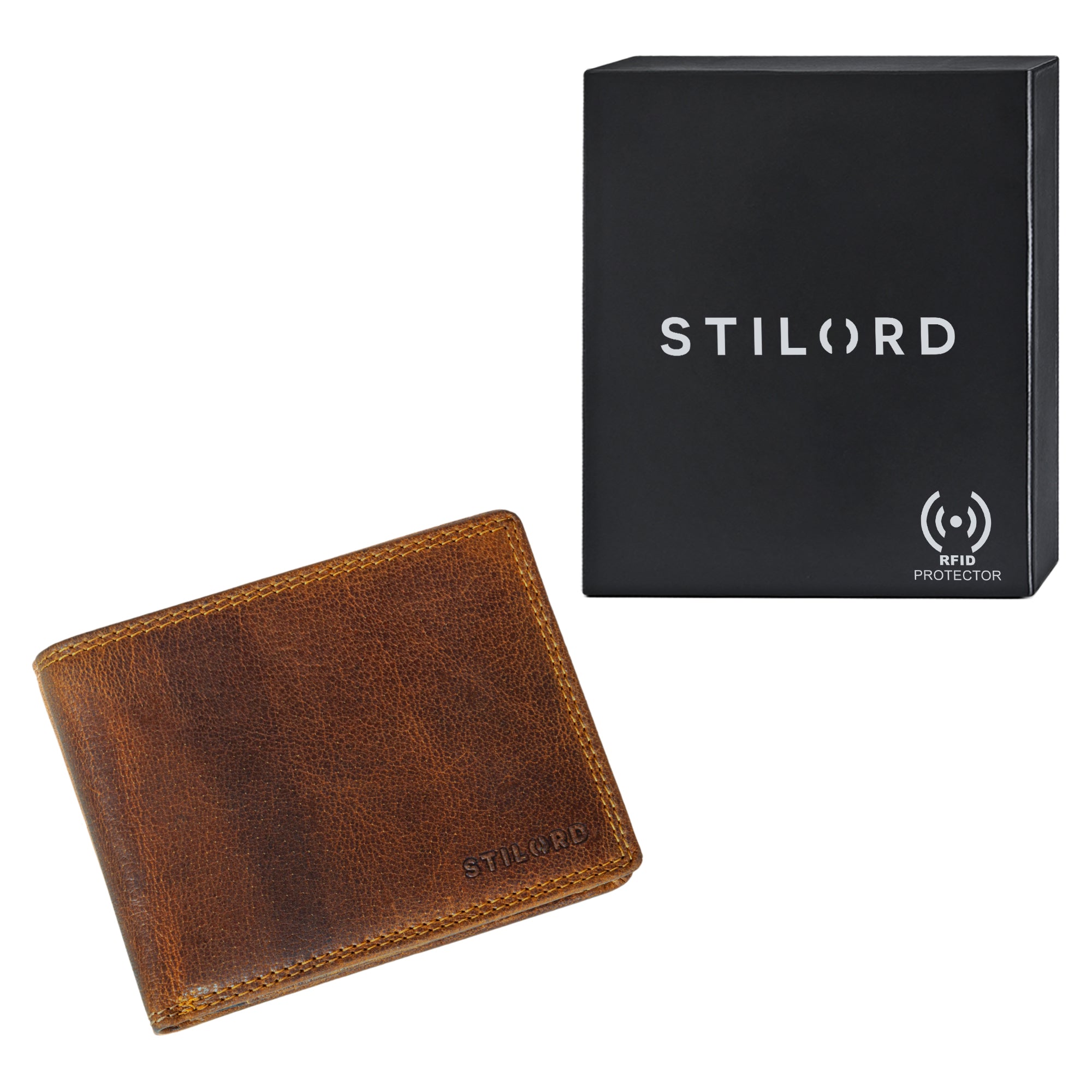 Leder Geldbörse Herren RFID Schutz