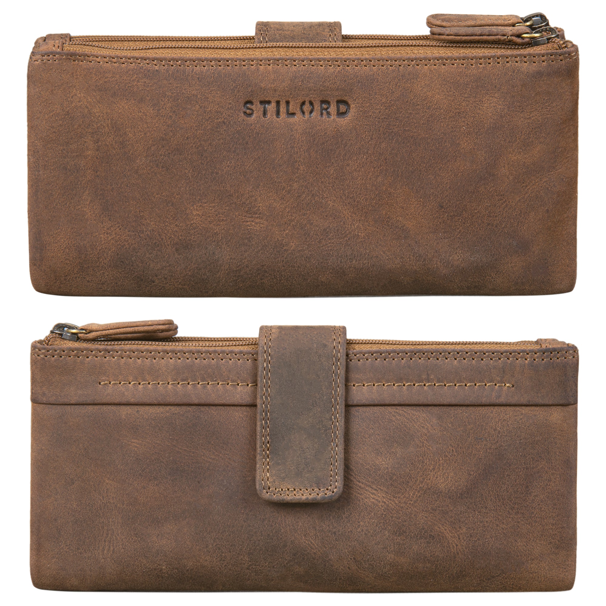Wallet horizontal leder braun
