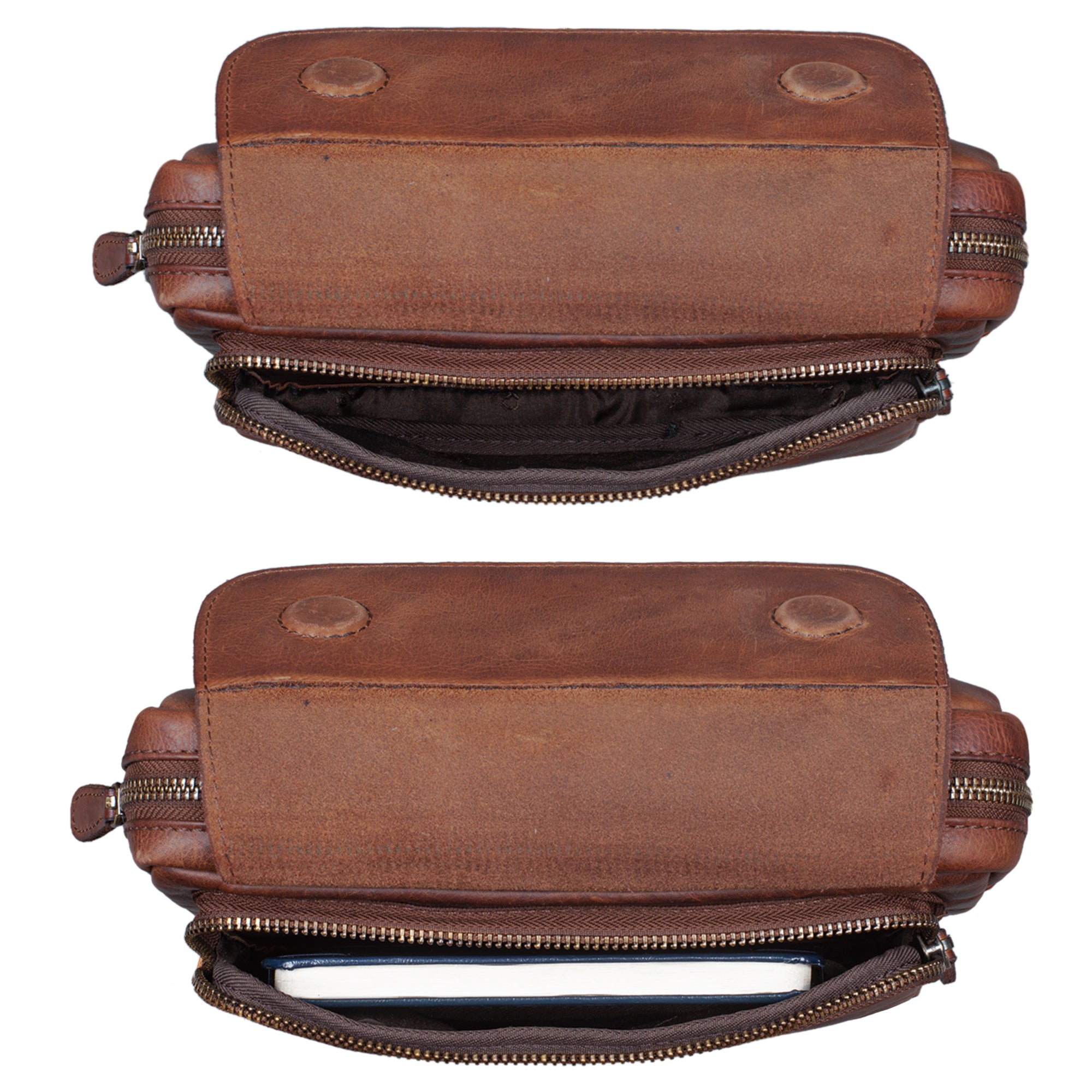 Bauchtasche Leder braun