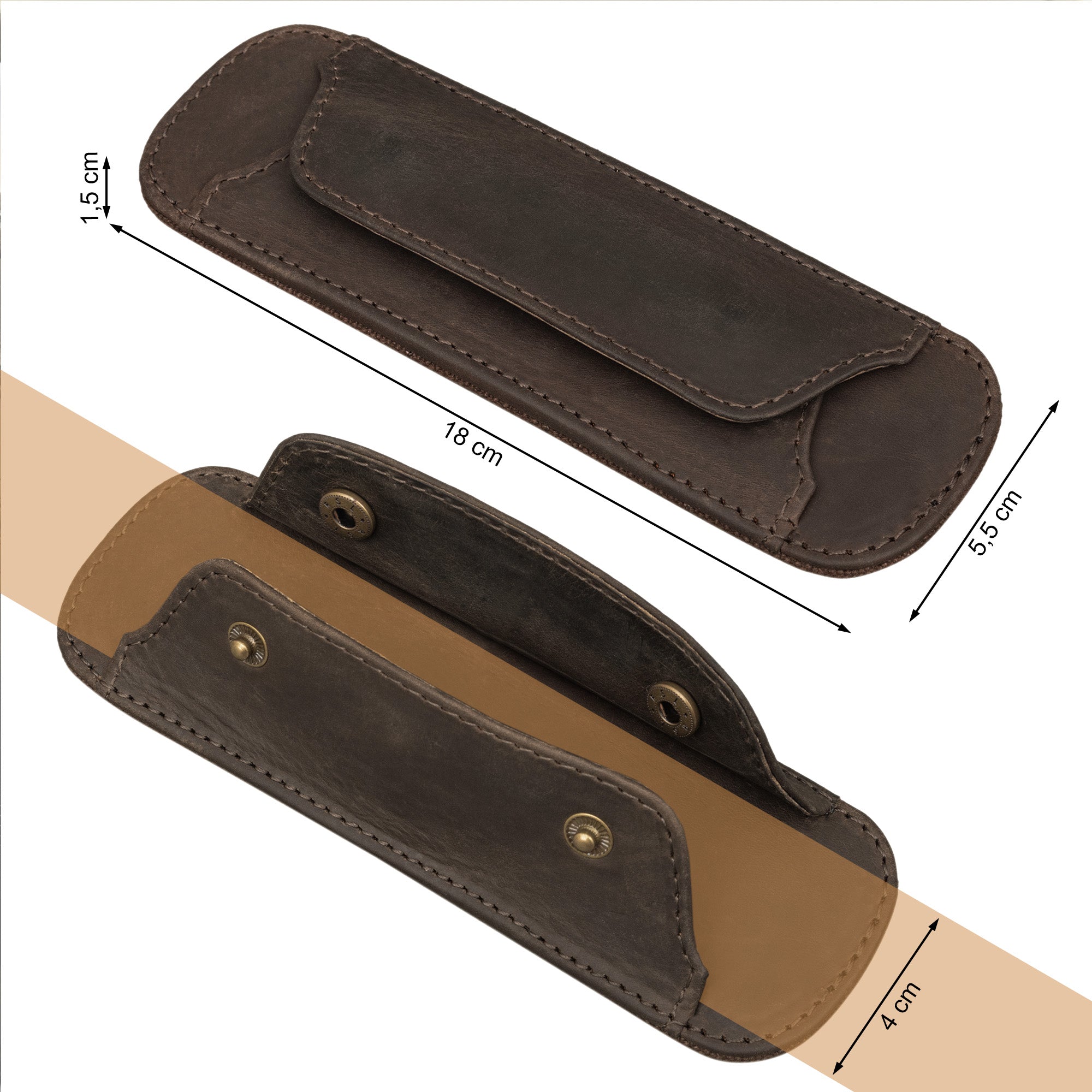 Schultertasche Ledergurt braun