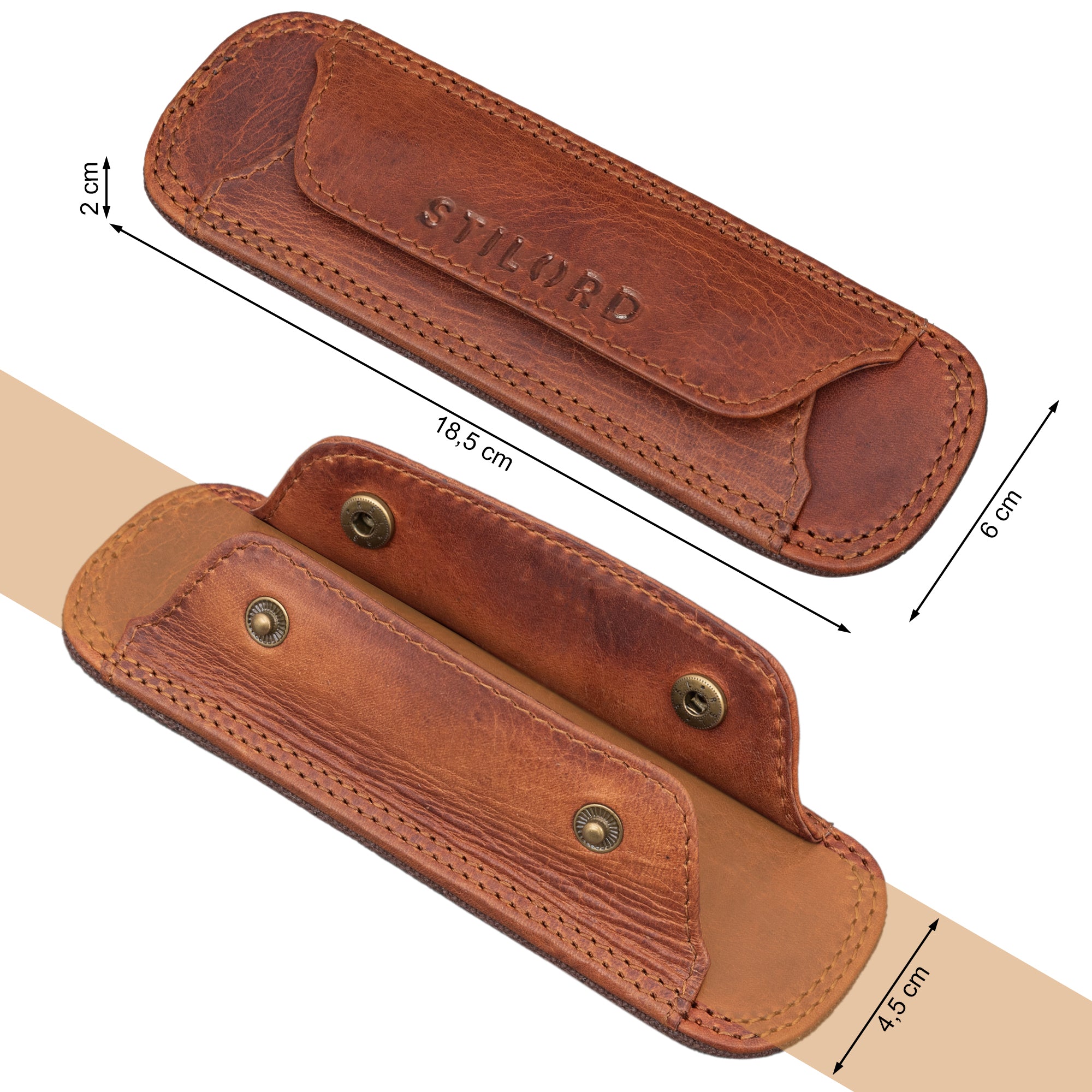 schultertasche lederpolster braun cognac