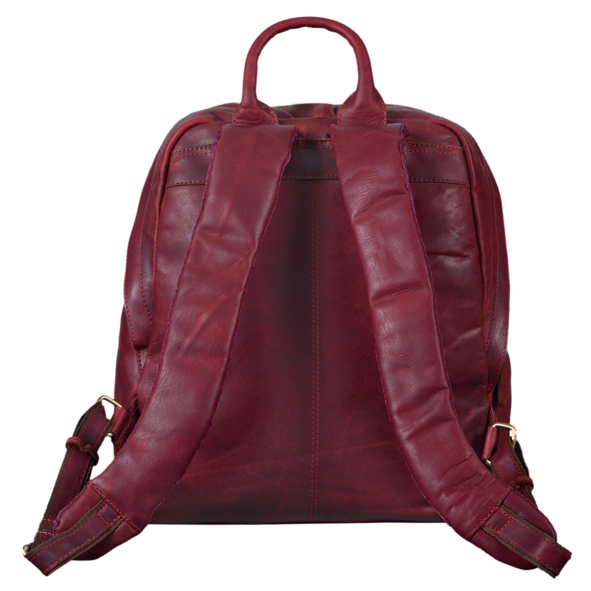 Lederrucksack 13,3 Zoll Vintage rot
