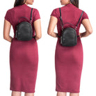 Leder rucksack für frauen schwarz