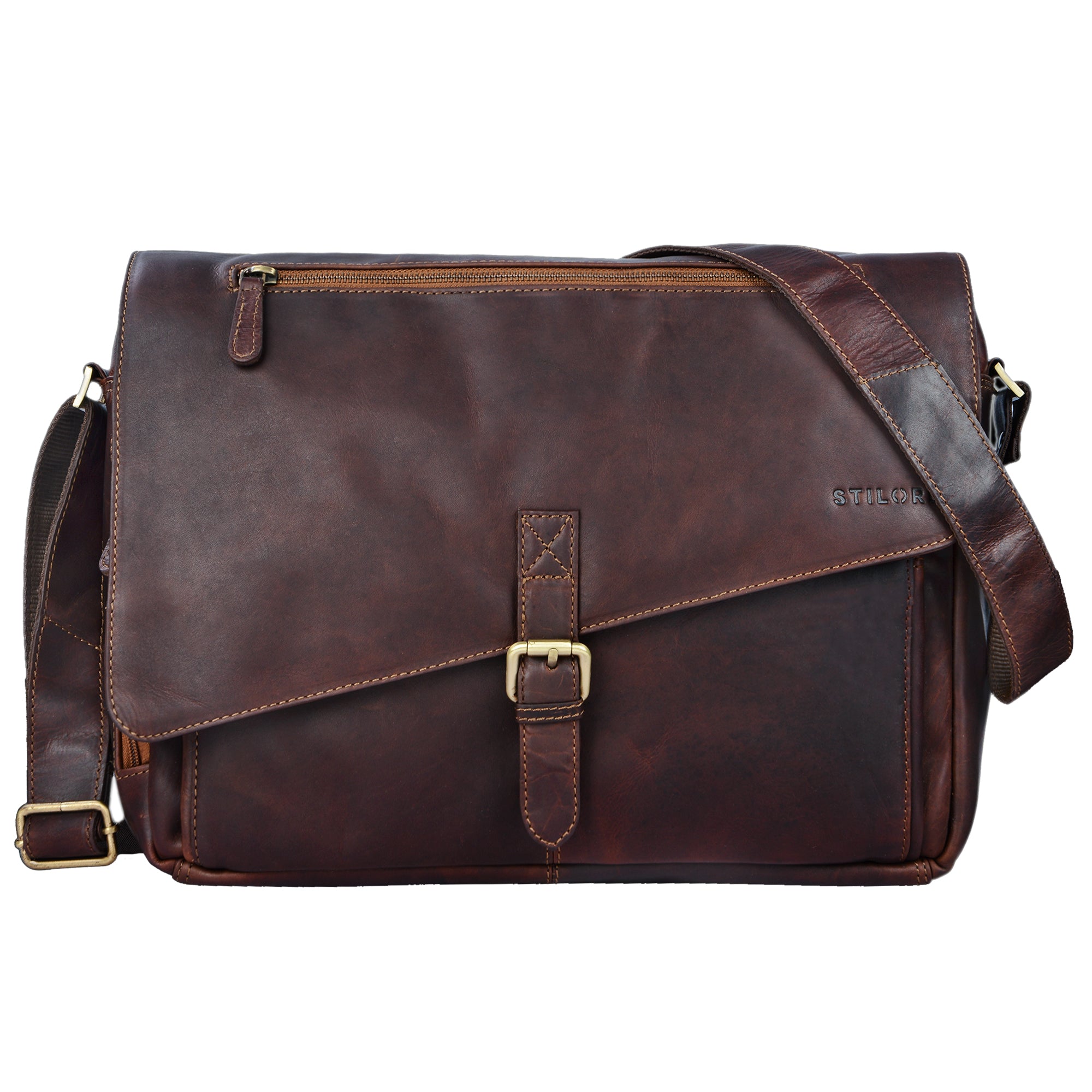 Ledertasche 15.6 Zoll Laptopfach