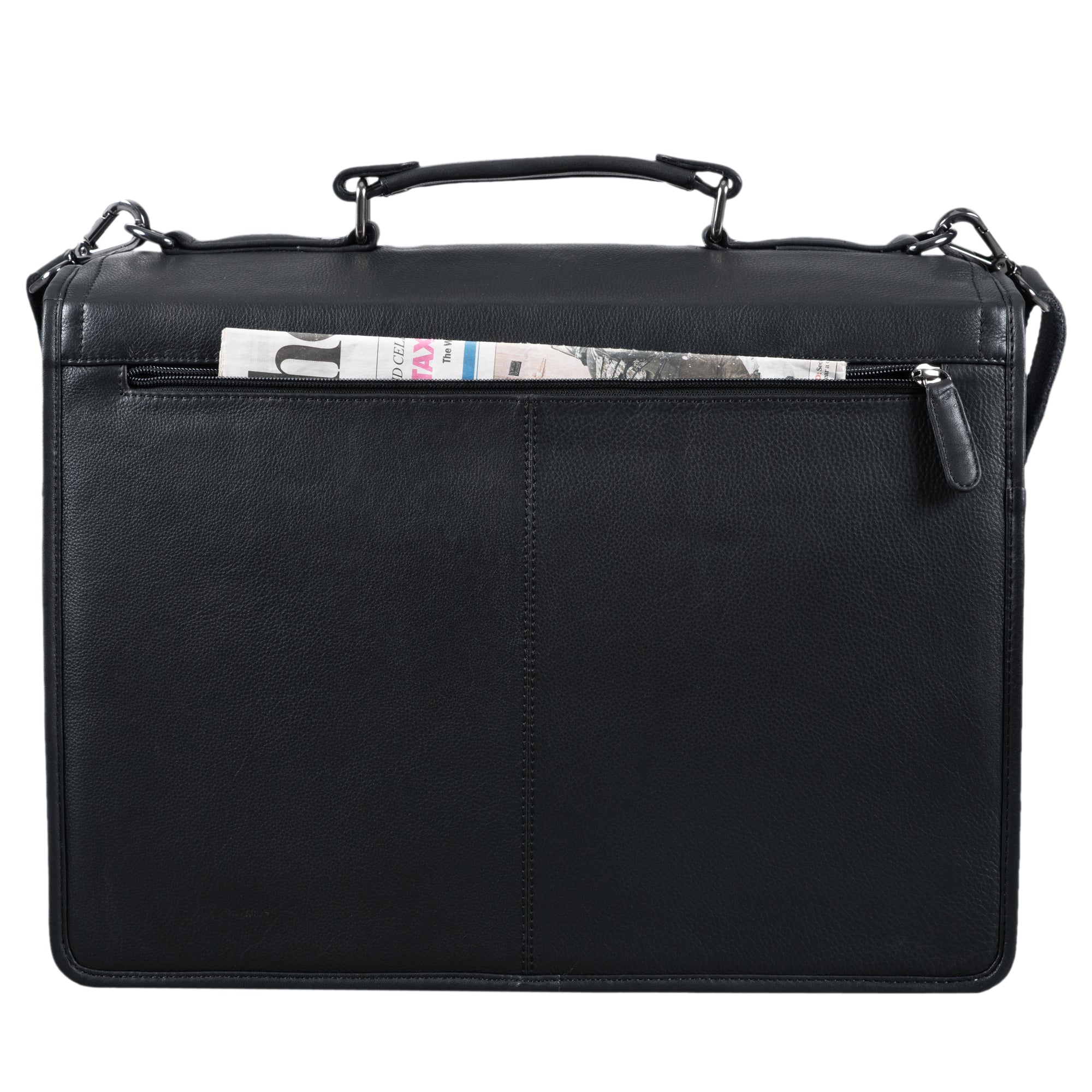 Leder Aktentasche Business XL schwarz