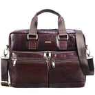 Leder Businesstasche Herren Damen dunkelbraun