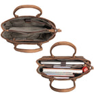 Damen Ledertasche braun Business Rauleder