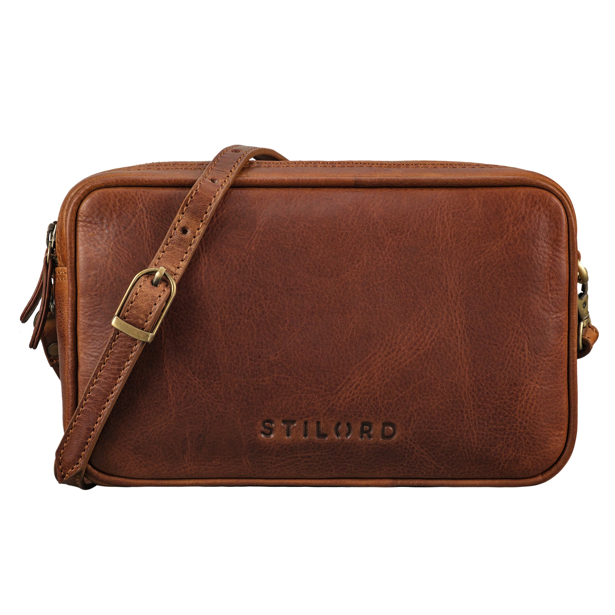 Handtasche klein Damen Leder braun