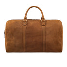 XL Reisetasche Leder braun aus der Rückansicht