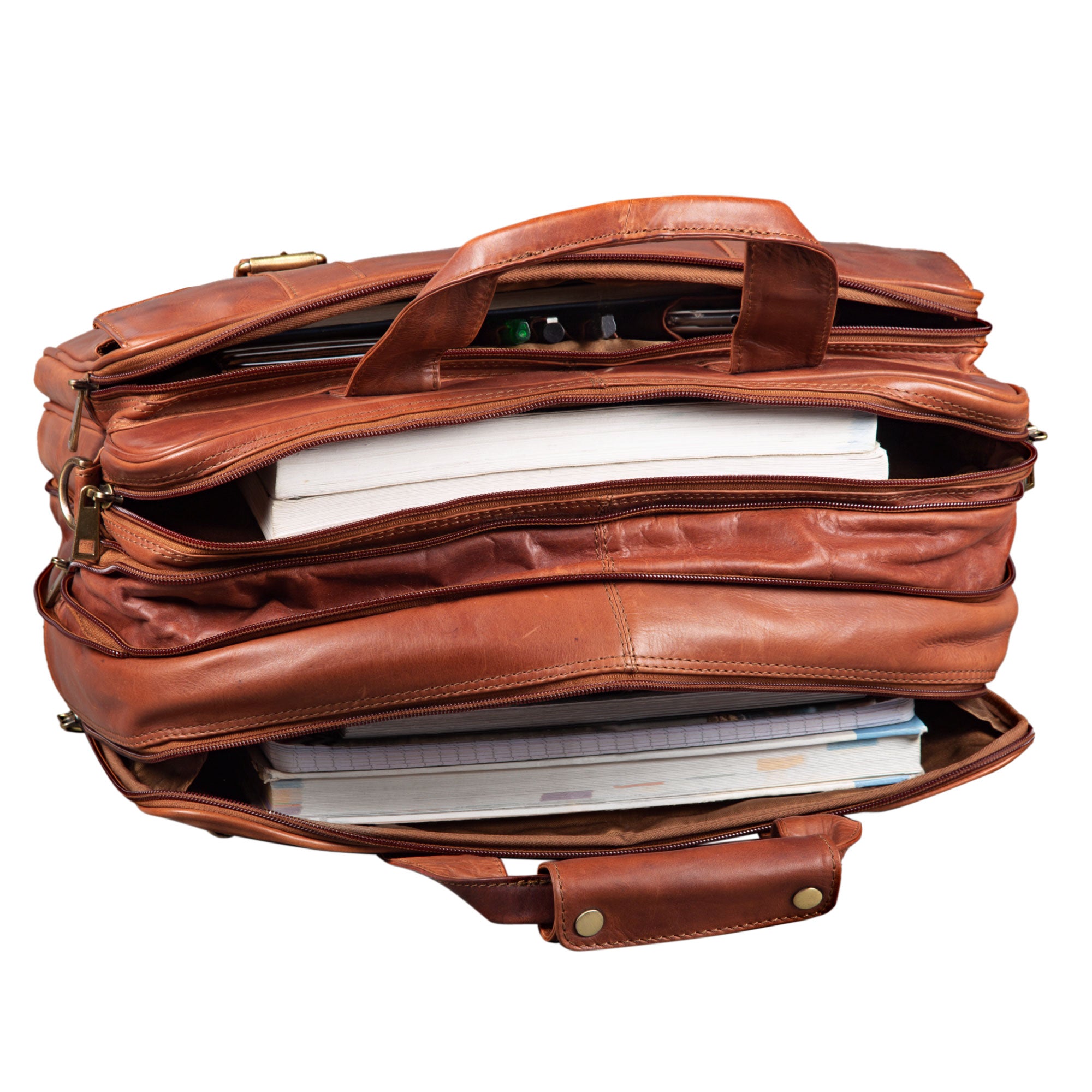 Laptoptasche für 15.6 Zoll Notebook Leder braun