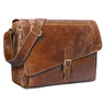 B-Stock "Merlin" Vintage Leather Shoulder Bag Women Men