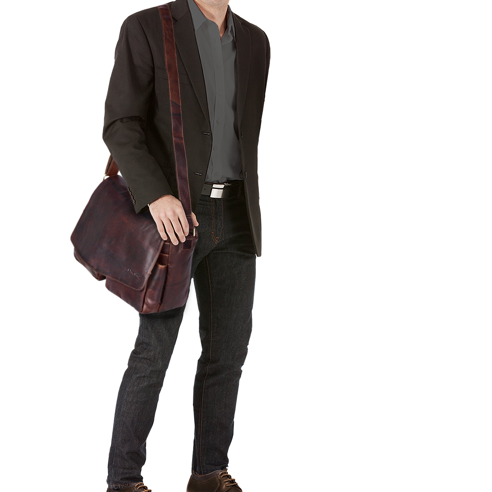 Große Ledertasche Männer XL