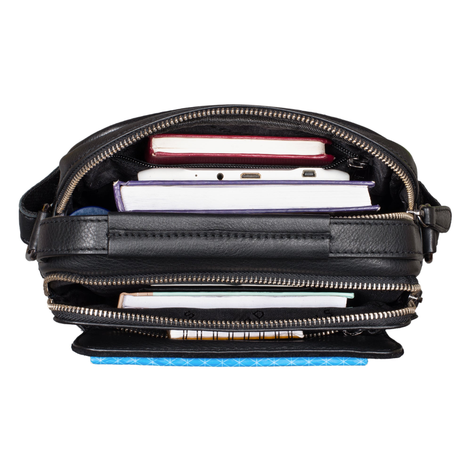 Ledertasche Schwarz