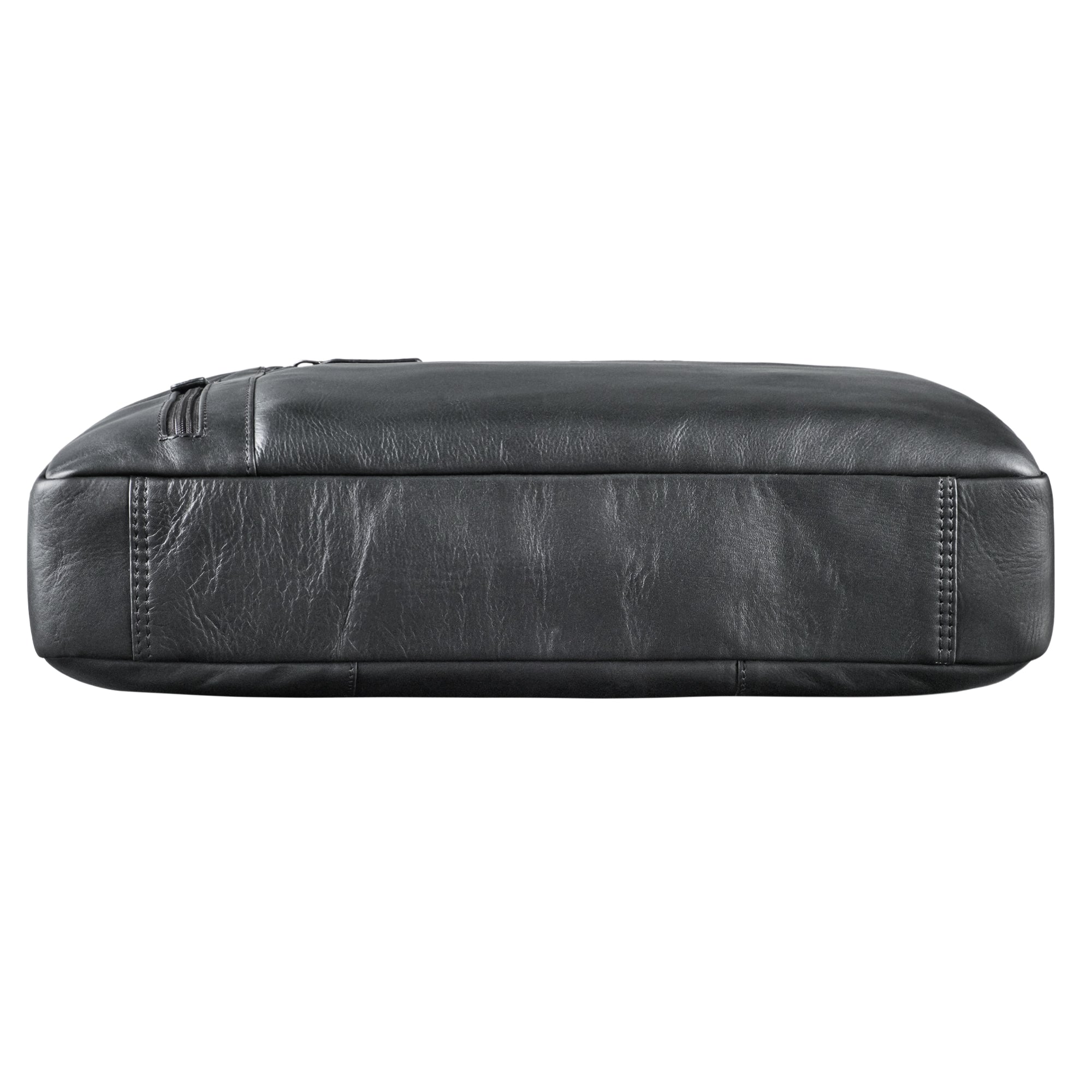 Ledertasche schwarz groß aus der Untersicht
