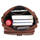 Herren Männer Tasche Leder klein braun