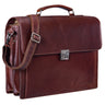 Dante Ledertasche groß braun für Herren Damen Laptop Notebook
