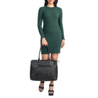 Schwarze Ledertasche Damen groß 