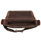 Schultertasche Leder dunkel-braun Männer