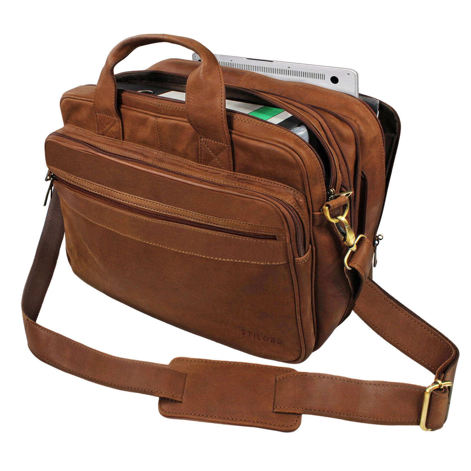 Umhängetasche Herren Ledertasche braun