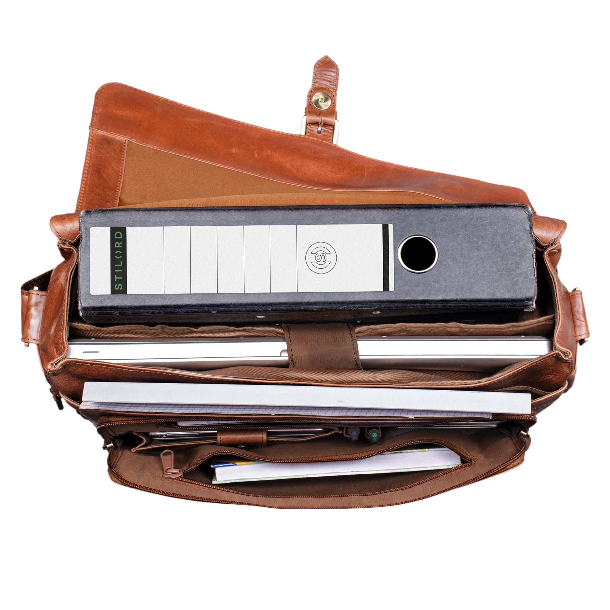 Notebooktasche Leder Retro Vintage braun