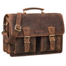 "Jeffrey" Genuine Leather Teacher’s Bag – Large Vintage Briefcase for Men & Women