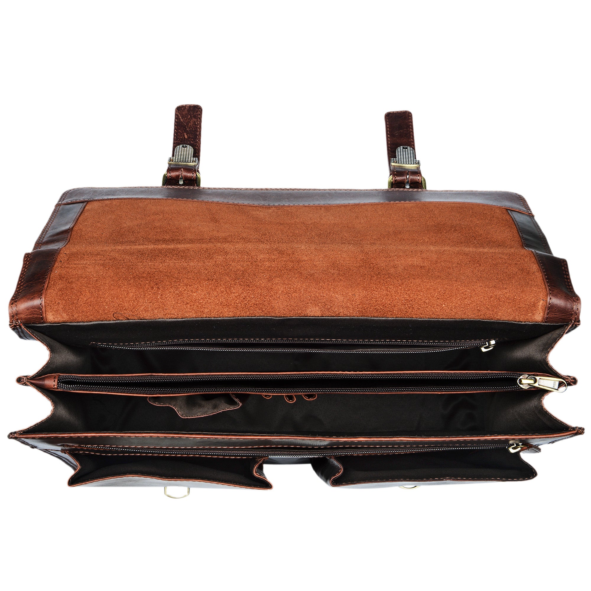 Lehrertasche Leder groß Vintage Design Retro 