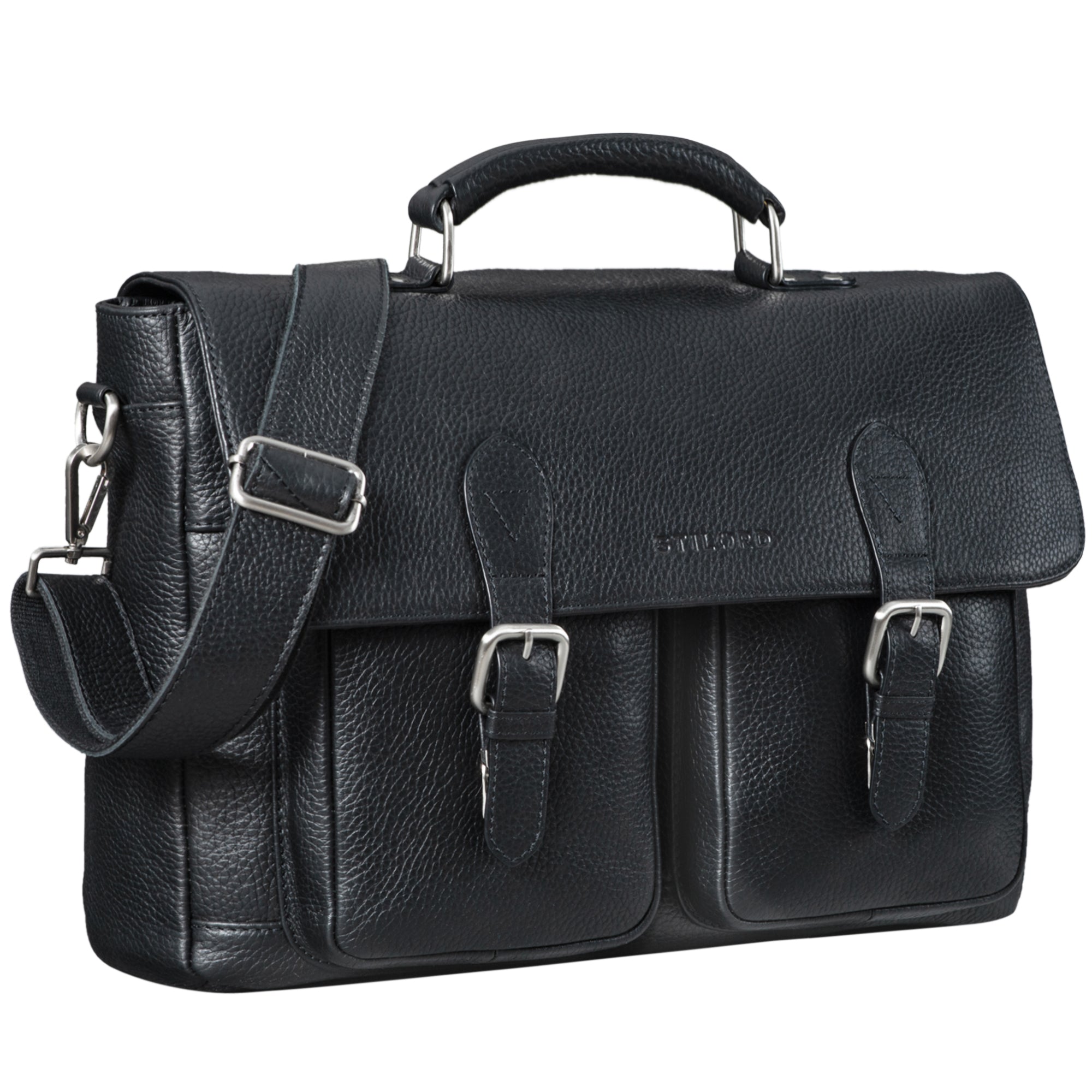 Lehrertasche-Leder-schwarz