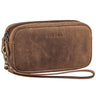 "Tiber" Modern Real Leather Wrist Bag for Men with Strap