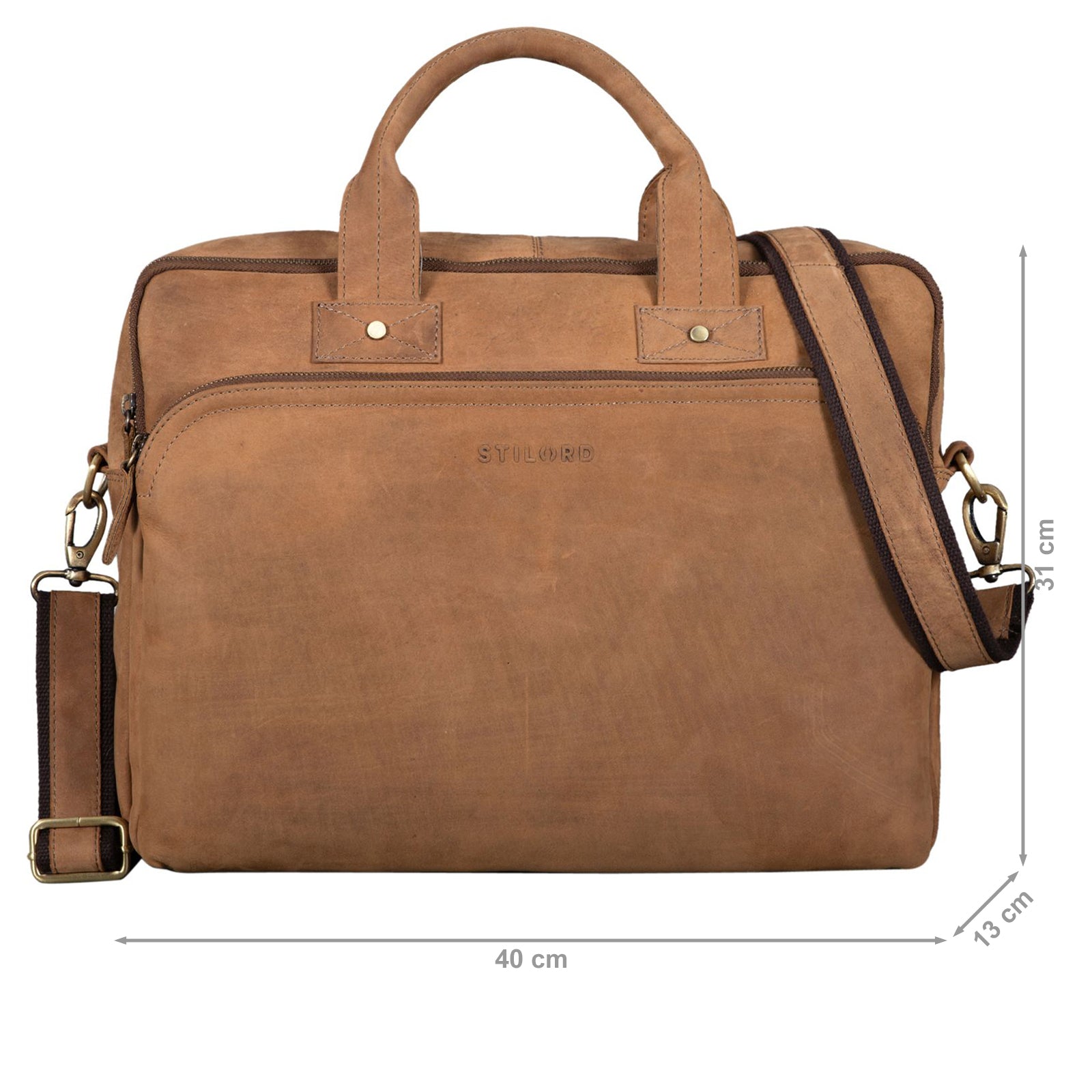 Hellbraune Vintage Tasche Leder