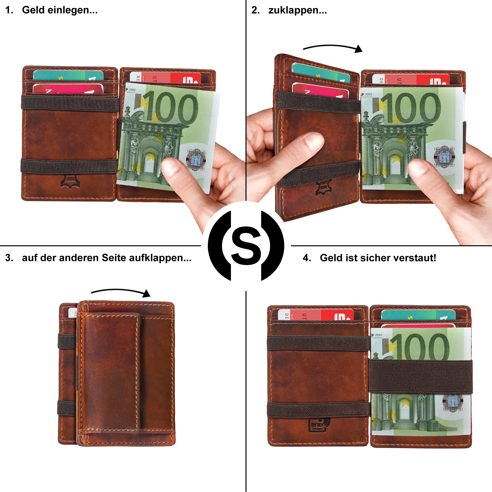 Echtleder Magic Wallet