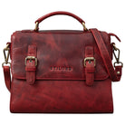 Umhängetasche Damen vintage Leder rot