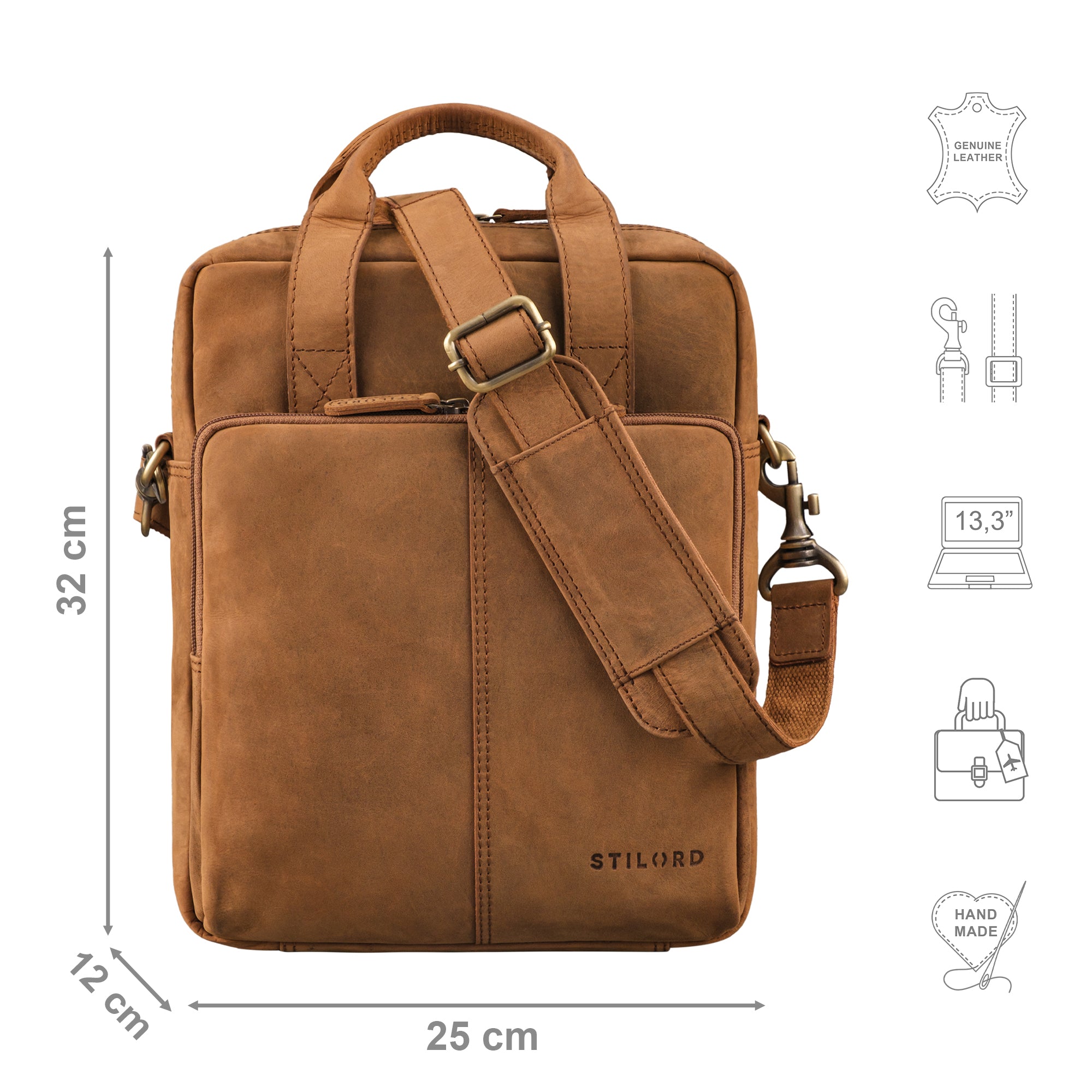 Echtleder Messenger Bag für Herren