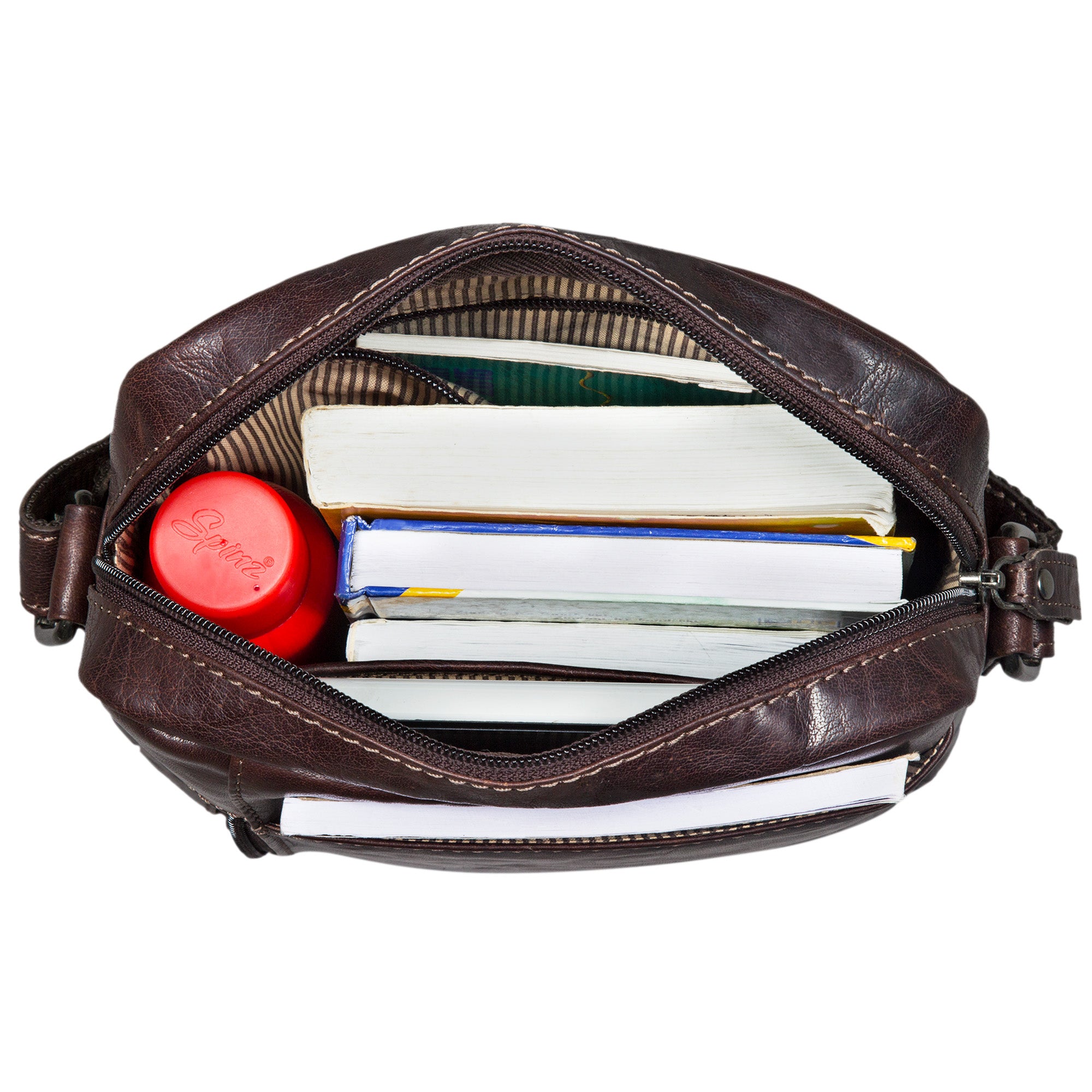Messenger Bag Leder dunkelbraun