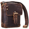 B-Stock "Alessio" Leather Messenger Bag Men Small