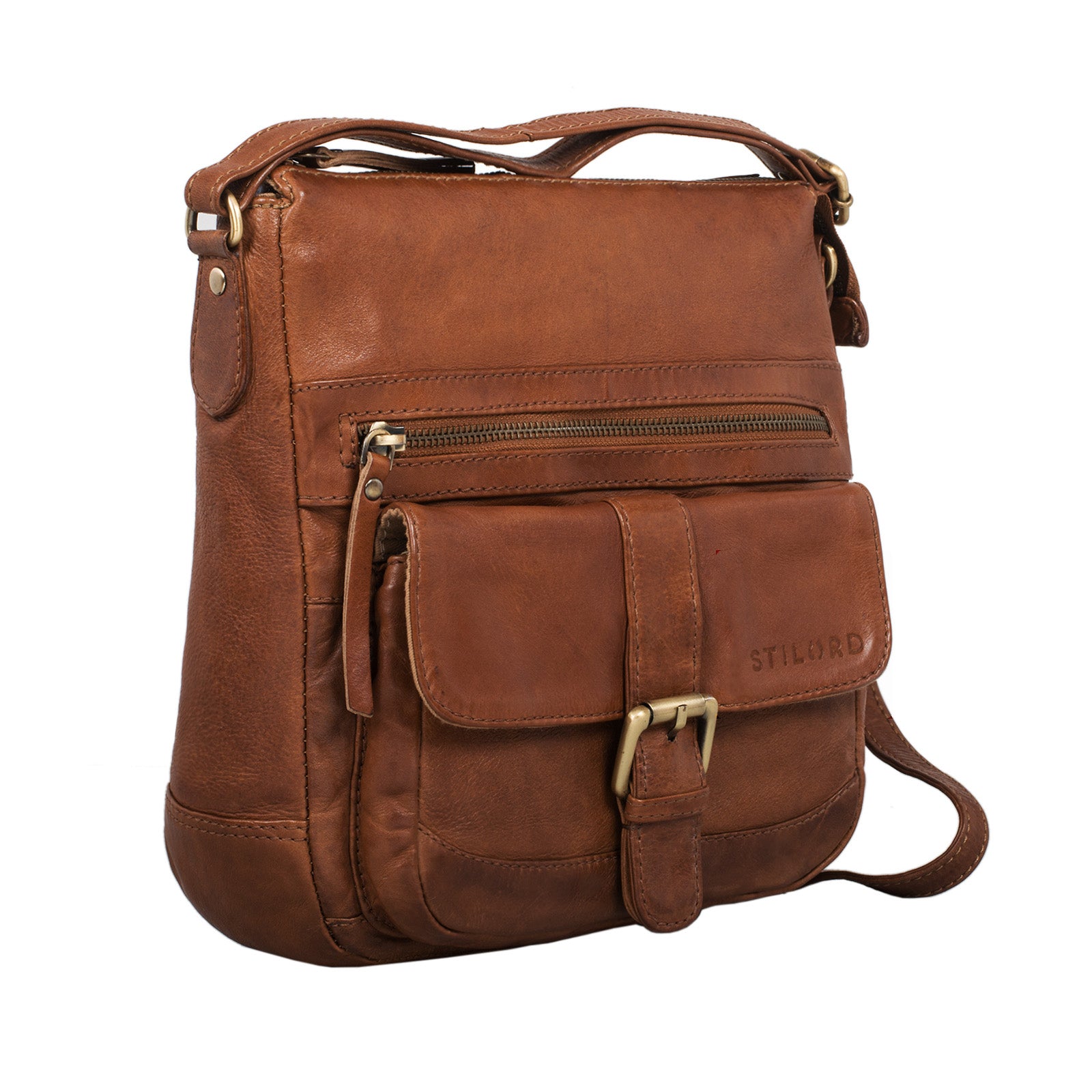 Kuriertasche Leder klein braun